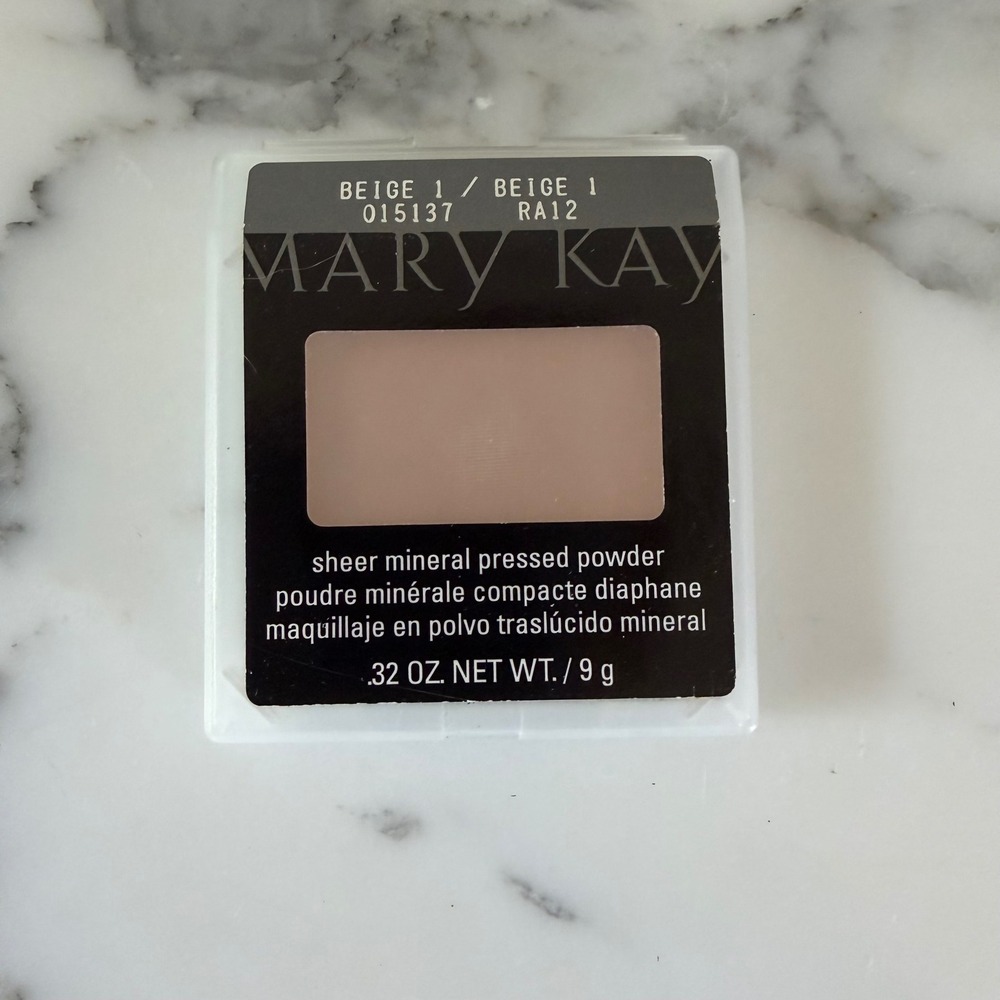 Mary Kay Sheer Mineral Pressed Powder Beige 1 Matte Finish 0.32oz 015137 RA12